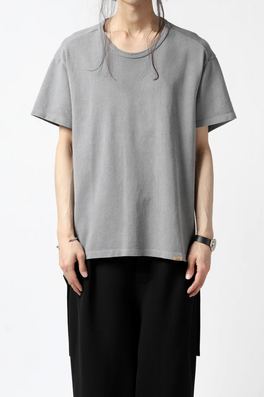 COLINA RELAX FIT T-SHIRT / PIQUE KNITTING JERSEY (L.SUMI DYED)