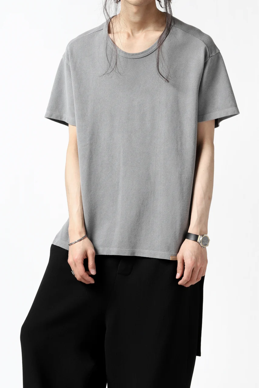 COLINA RELAX FIT T-SHIRT / PIQUE KNITTING JERSEY (L.SUMI DYED) - Image 2