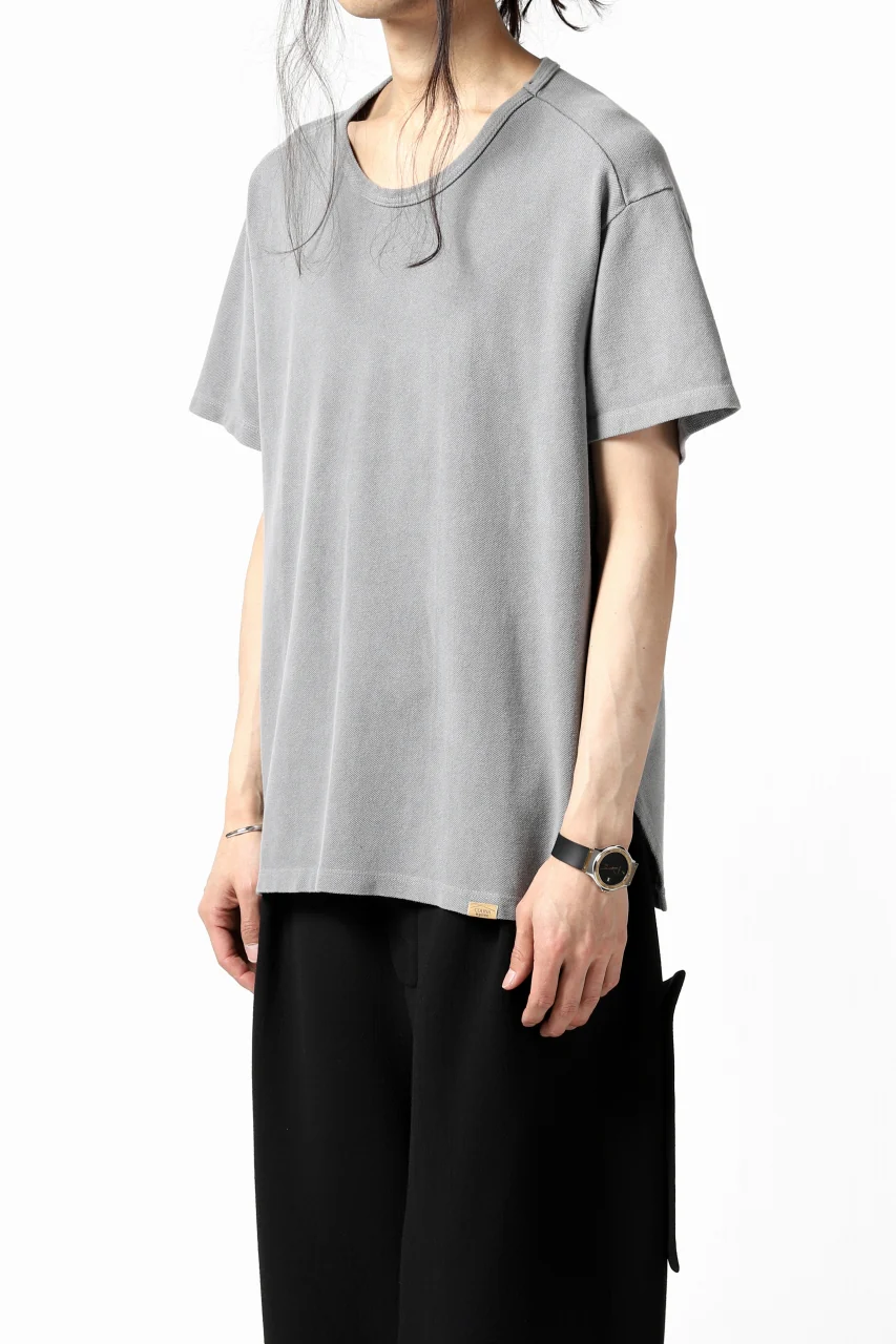 COLINA RELAX FIT T-SHIRT / PIQUE KNITTING JERSEY (L.SUMI DYED) - Image 4