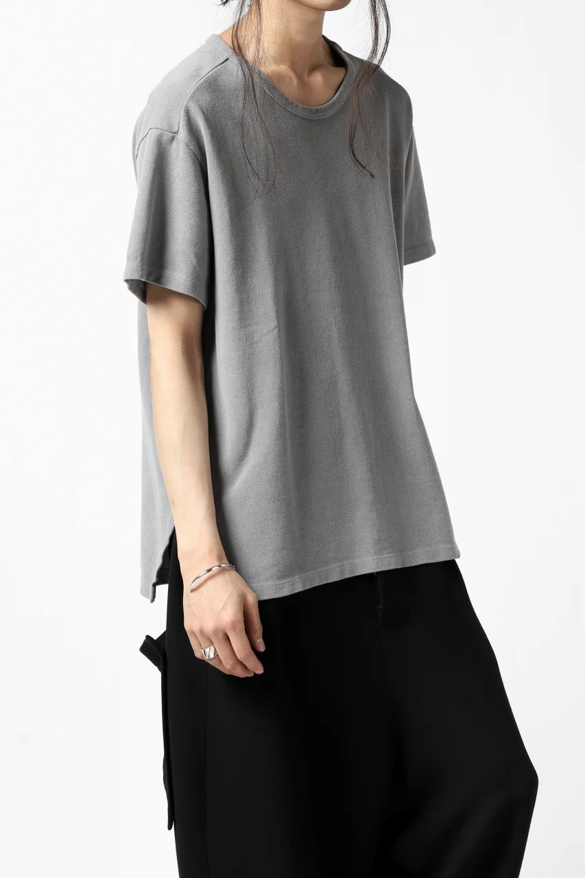 COLINA RELAX FIT T-SHIRT / PIQUE KNITTING JERSEY (L.SUMI DYED) - Image 5