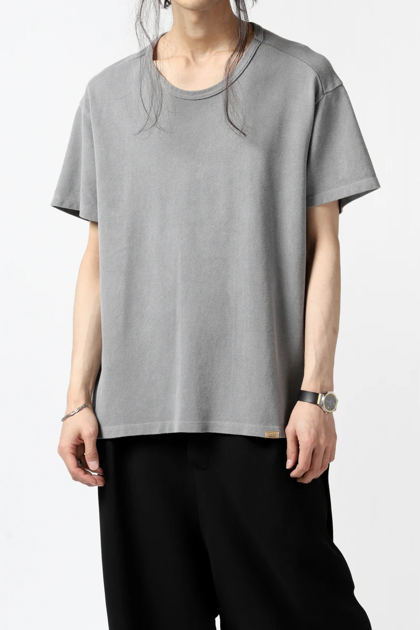 COLINA RELAX FIT T-SHIRT / PIQUE KNITTING JERSEY (L.SUMI DYED) - Image 6