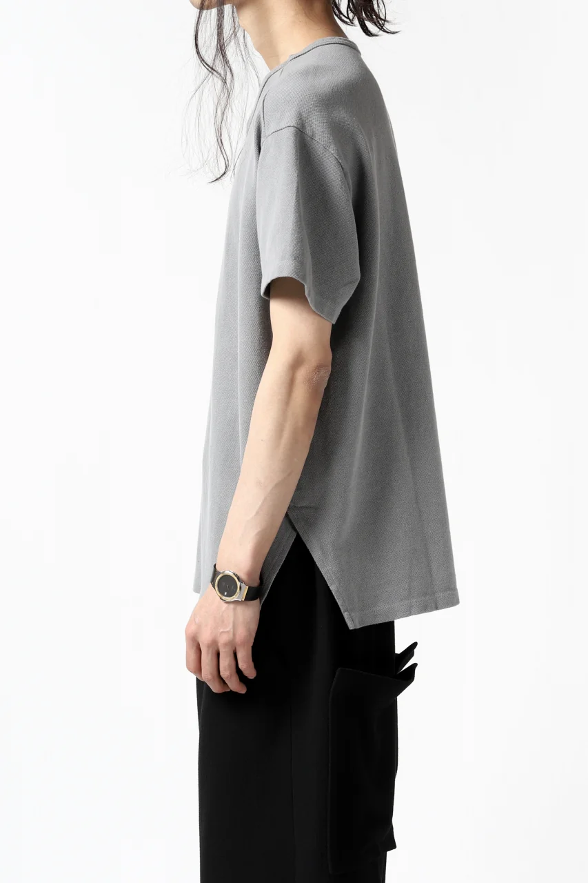 COLINA RELAX FIT T-SHIRT / PIQUE KNITTING JERSEY (L.SUMI DYED) - Image 7