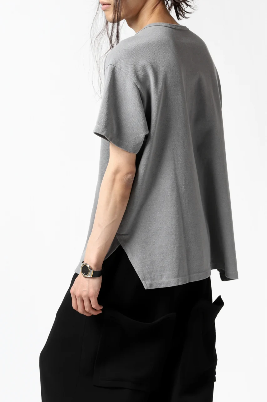 COLINA RELAX FIT T-SHIRT / PIQUE KNITTING JERSEY (L.SUMI DYED) - Image 8