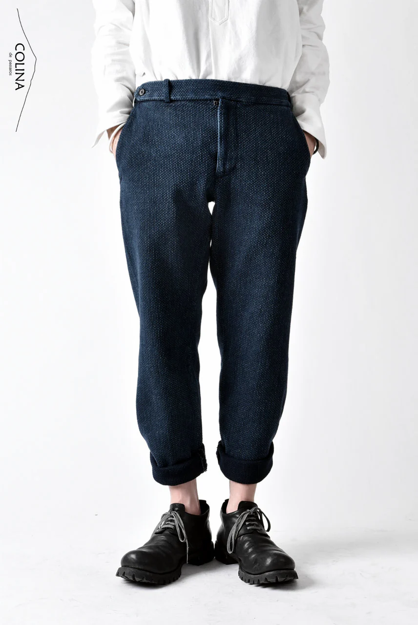 COLINA SASHIKO CURVED TROUSERS (INDIGO) - Image 23