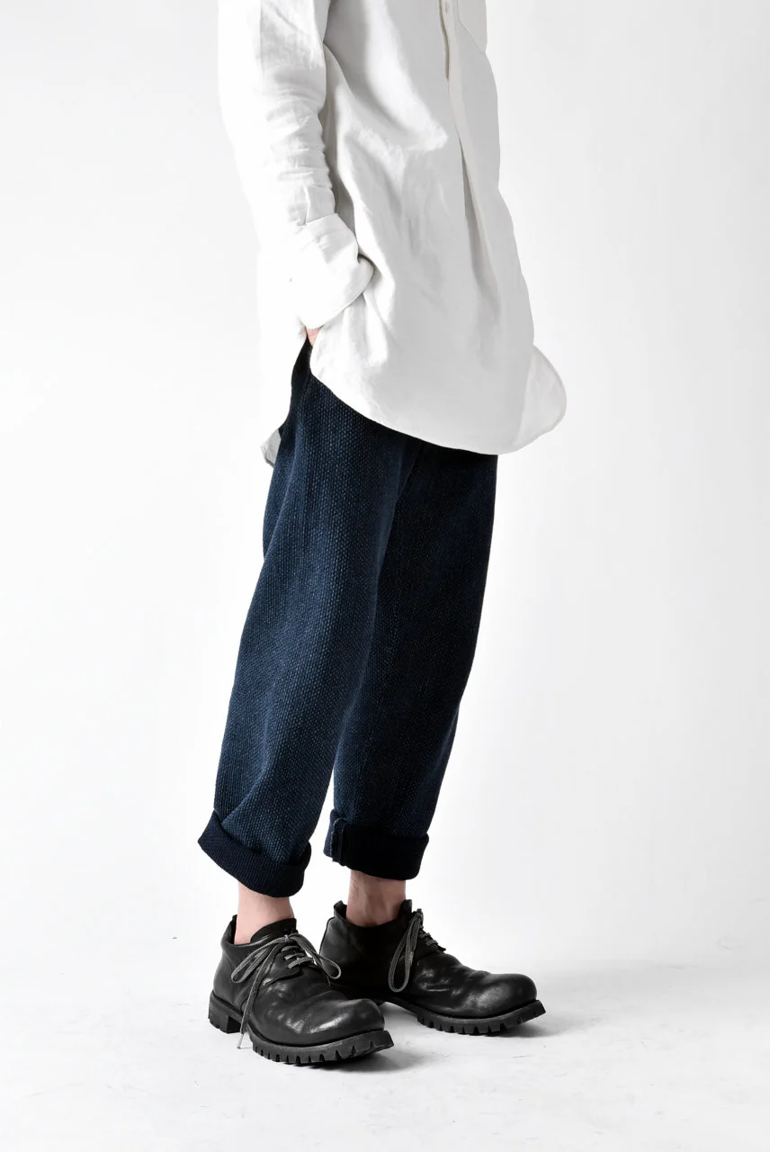 COLINA SASHIKO CURVED TROUSERS (INDIGO) - Image 31