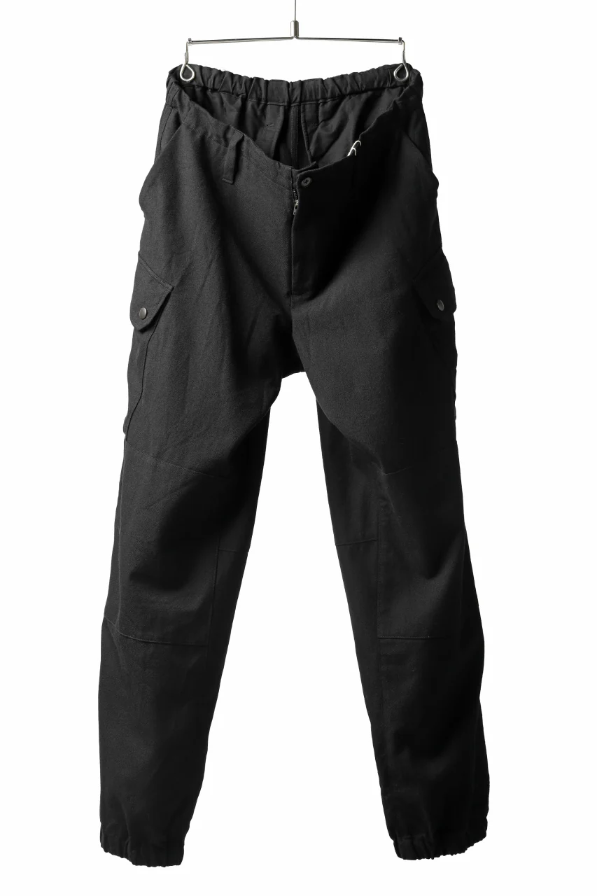 COLINA TACTICAL PANTS / WASHABLE WOOL GABARDINE (BLACK)
