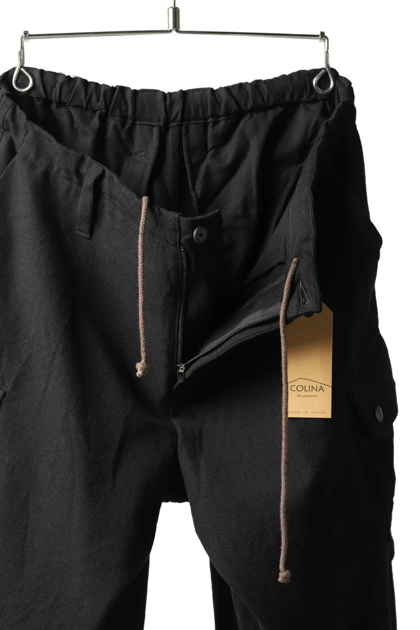 COLINA TACTICAL PANTS / WASHABLE WOOL GABARDINE (BLACK) - Image 15