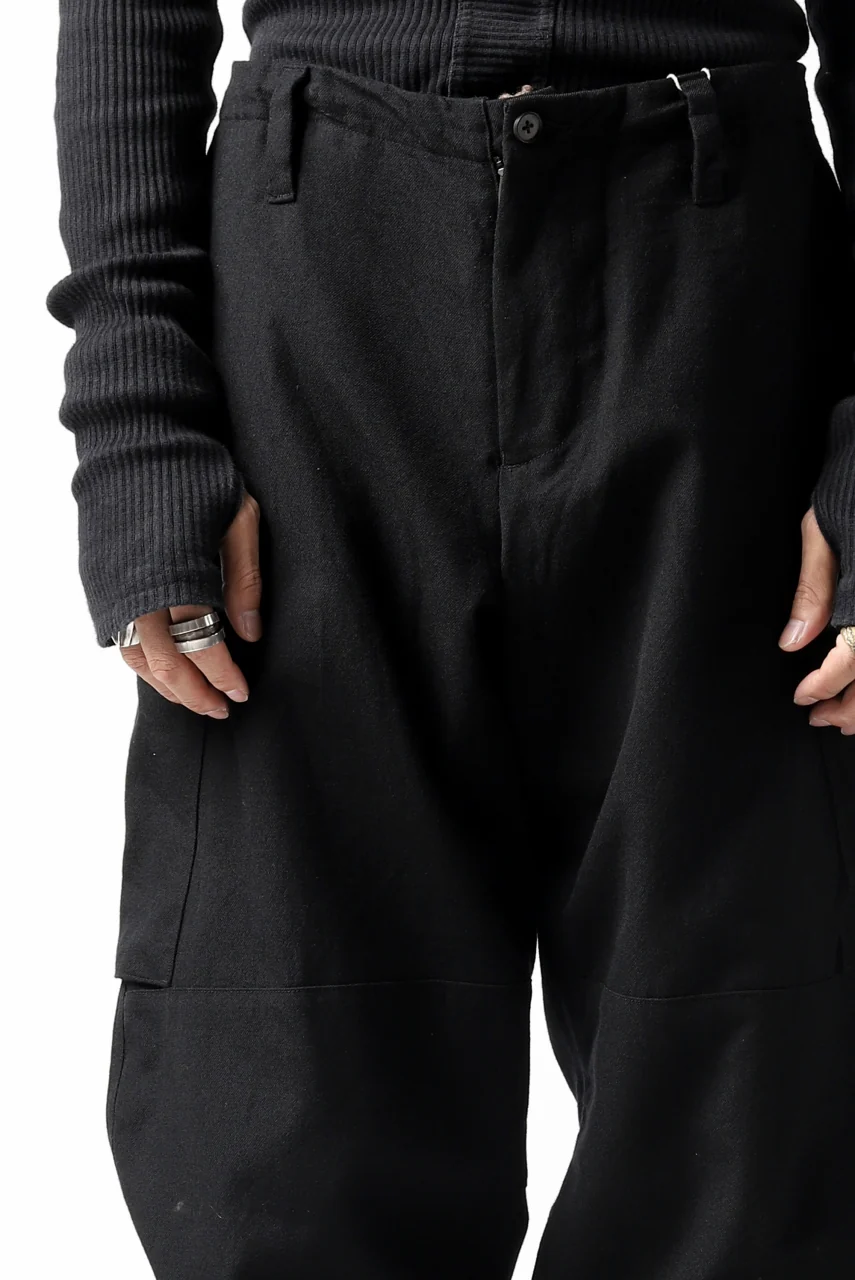 COLINA TACTICAL PANTS / WASHABLE WOOL GABARDINE (BLACK) - Image 32