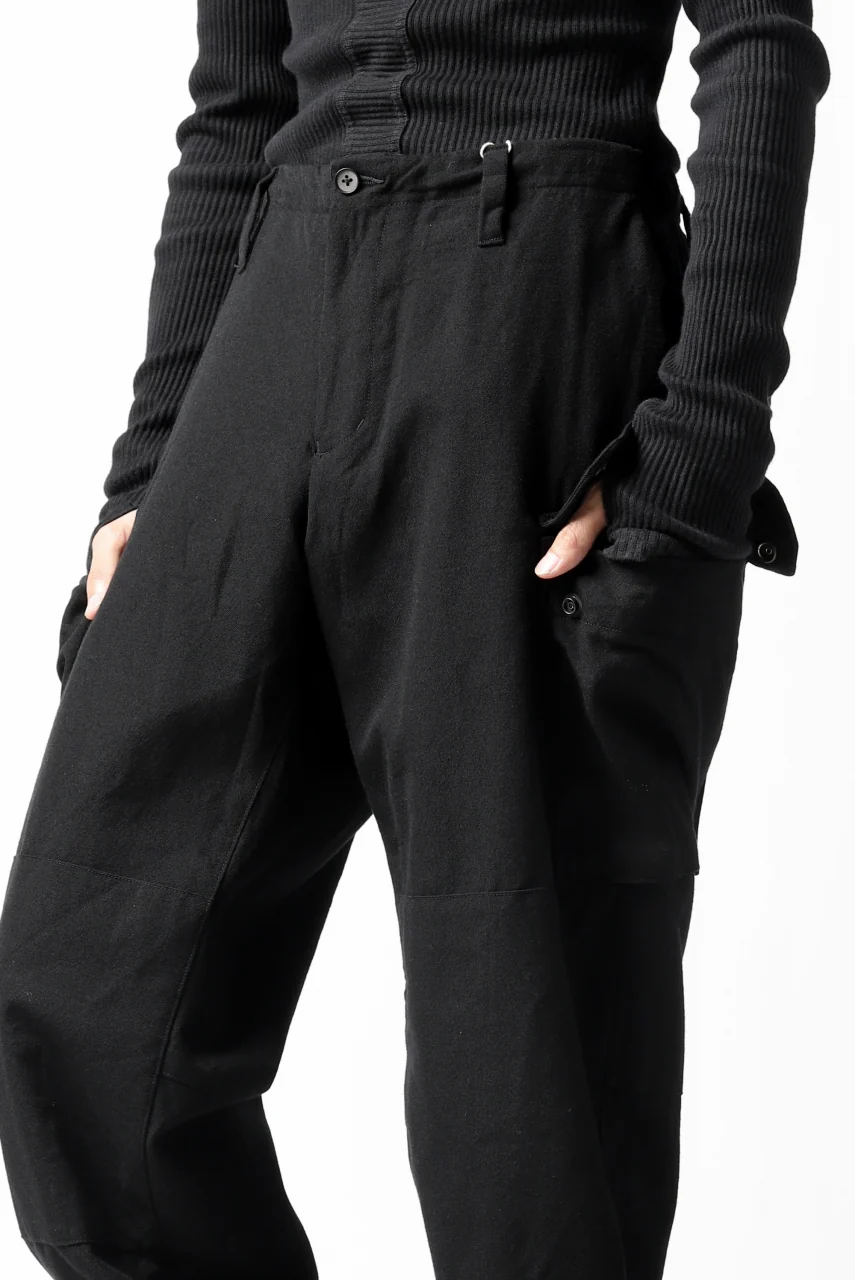 COLINA TACTICAL PANTS / WASHABLE WOOL GABARDINE (BLACK) - Image 33