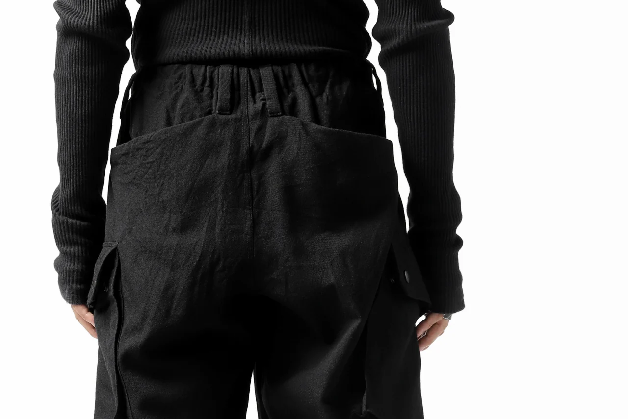 COLINA TACTICAL PANTS / WASHABLE WOOL GABARDINE (BLACK) - Image 36
