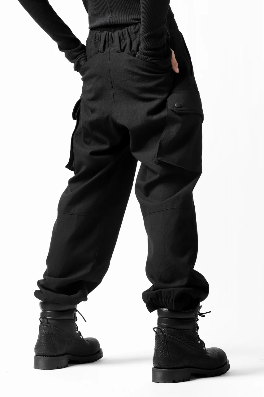 COLINA TACTICAL PANTS / WASHABLE WOOL GABARDINE (BLACK) - Image 4