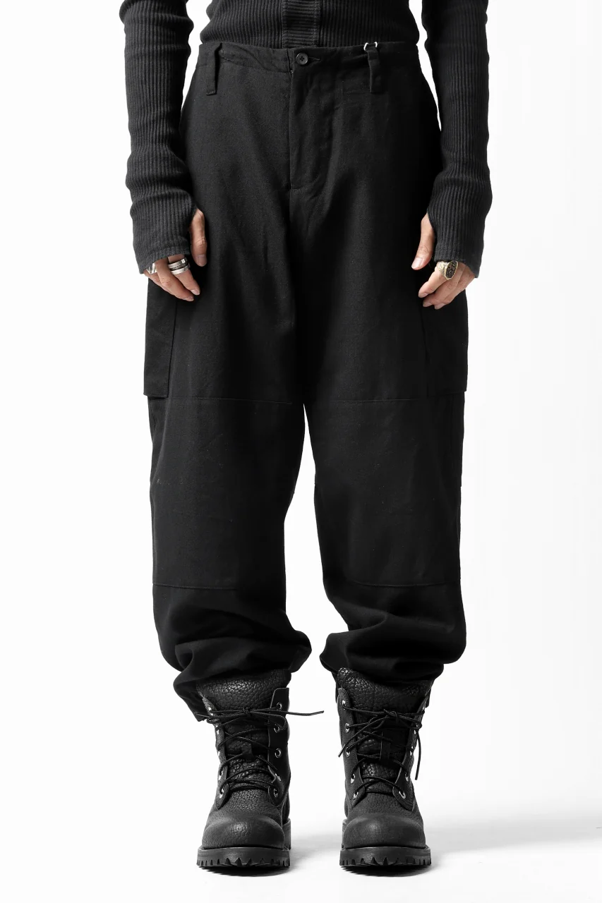 COLINA TACTICAL PANTS / WASHABLE WOOL GABARDINE (BLACK) - Image 5