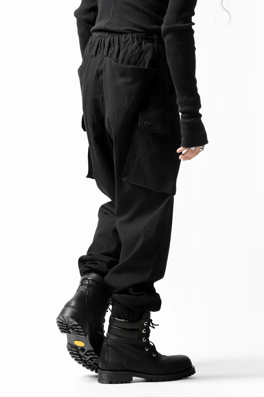 COLINA TACTICAL PANTS / WASHABLE WOOL GABARDINE (BLACK) - Image 8