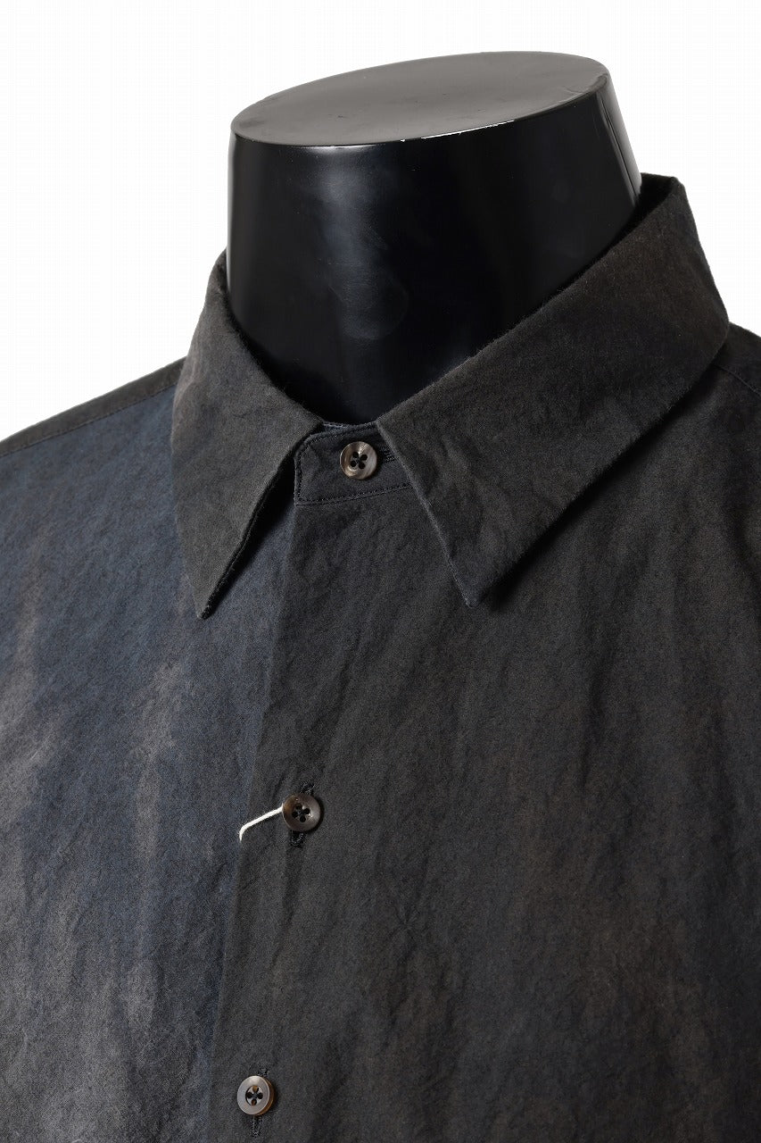 COLINA THE SHIRT / DARK DYED POPLIN (BLACK MIST) - Image 10