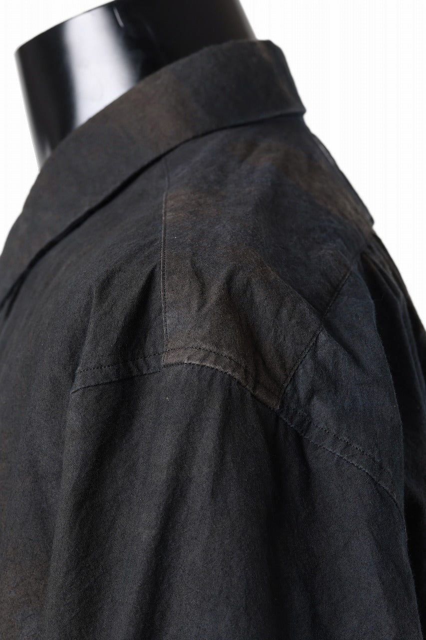 COLINA THE SHIRT / DARK DYED POPLIN (BLACK MIST) - Image 11