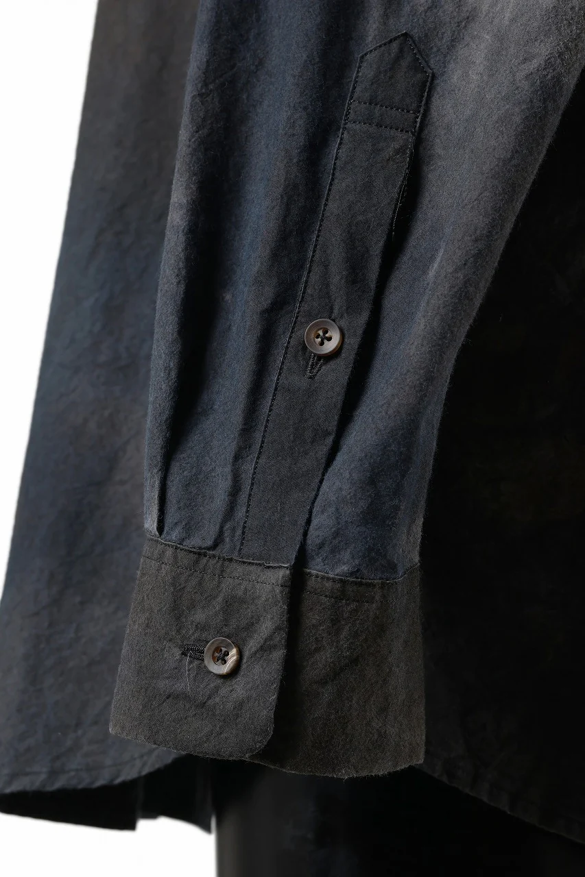 COLINA THE SHIRT / DARK DYED POPLIN (BLACK MIST) - Image 13
