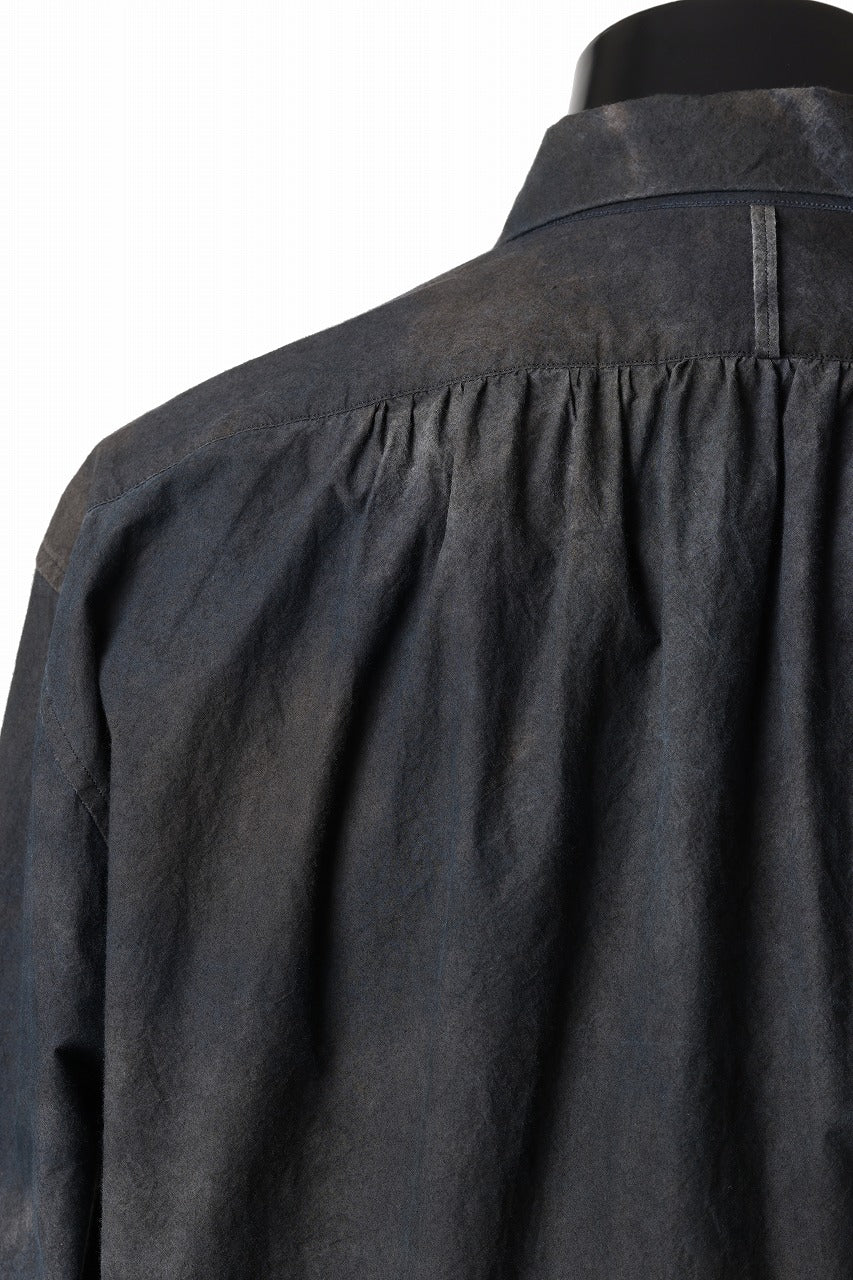 COLINA THE SHIRT / DARK DYED POPLIN (BLACK MIST) - Image 14