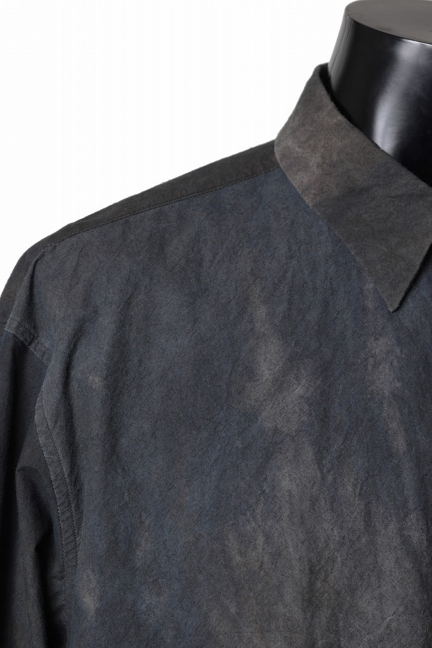 COLINA THE SHIRT / DARK DYED POPLIN (BLACK MIST) - Image 9