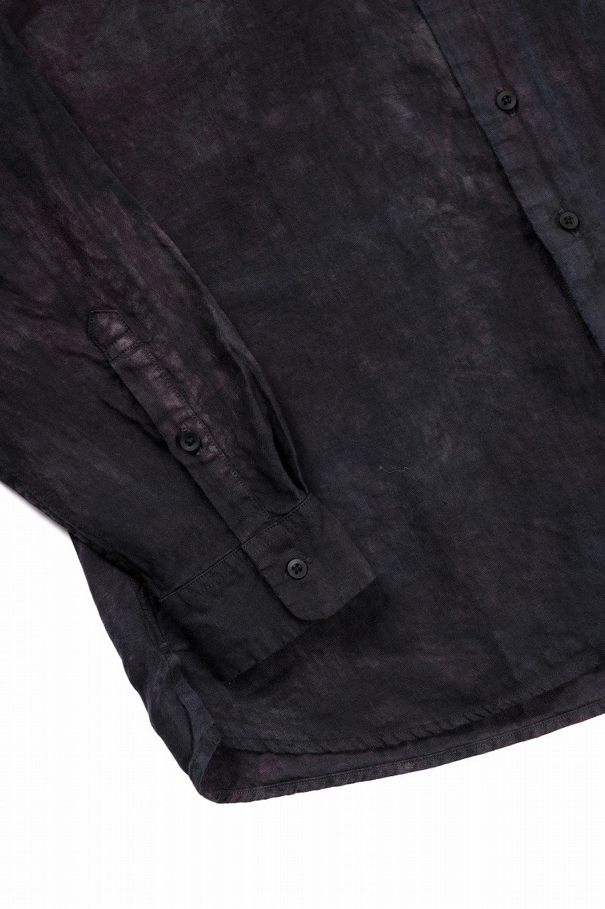 COLINA THE SHIRTS / NATURAL DYED LINEN POPLIN (暗黒染) - Image 7