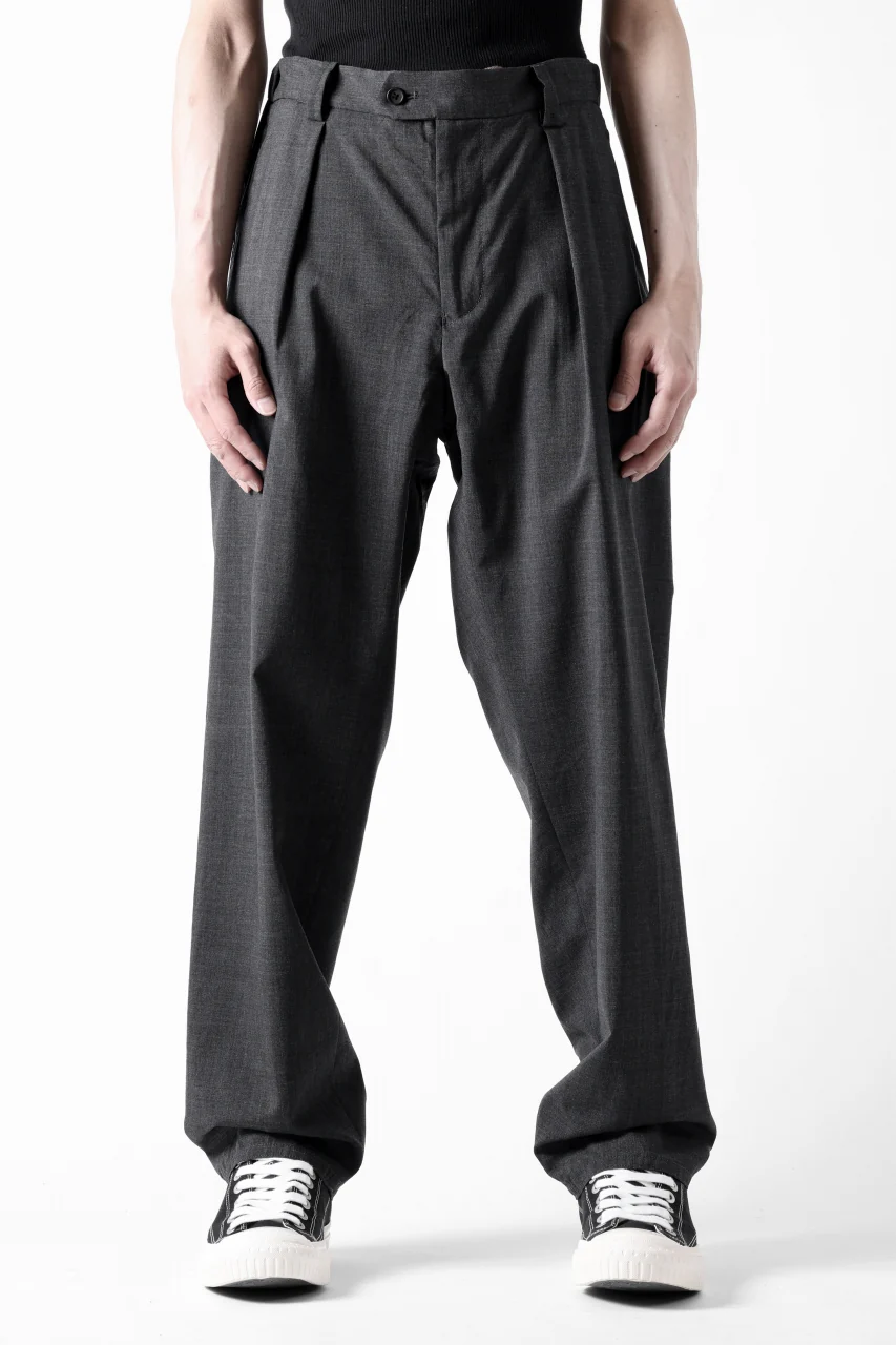 COLINA THE SLACKS / WASHABLE WOOL TROPICAL (DARK GREY) - Image 12