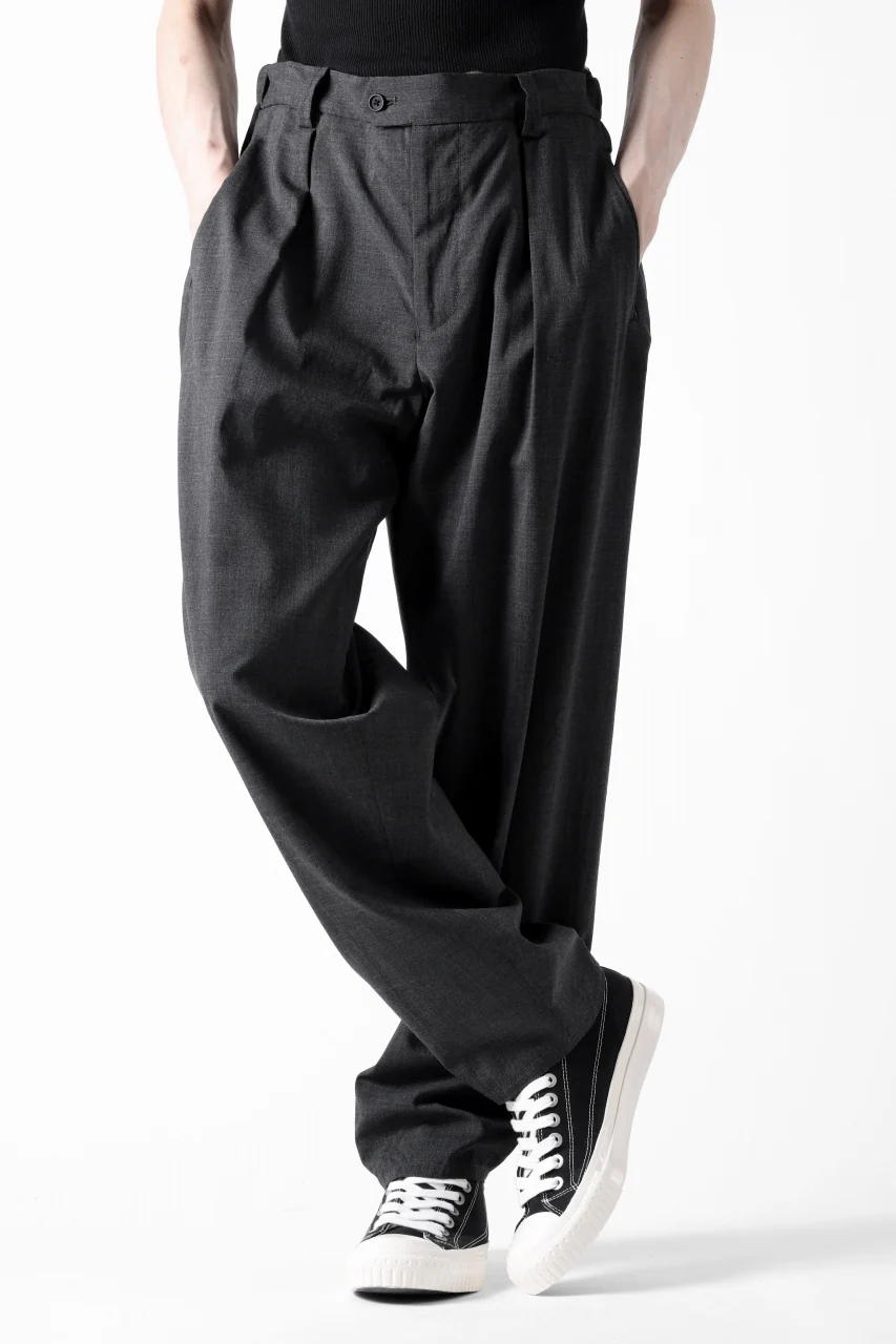 COLINA THE SLACKS / WASHABLE WOOL TROPICAL (DARK GREY) - Image 16