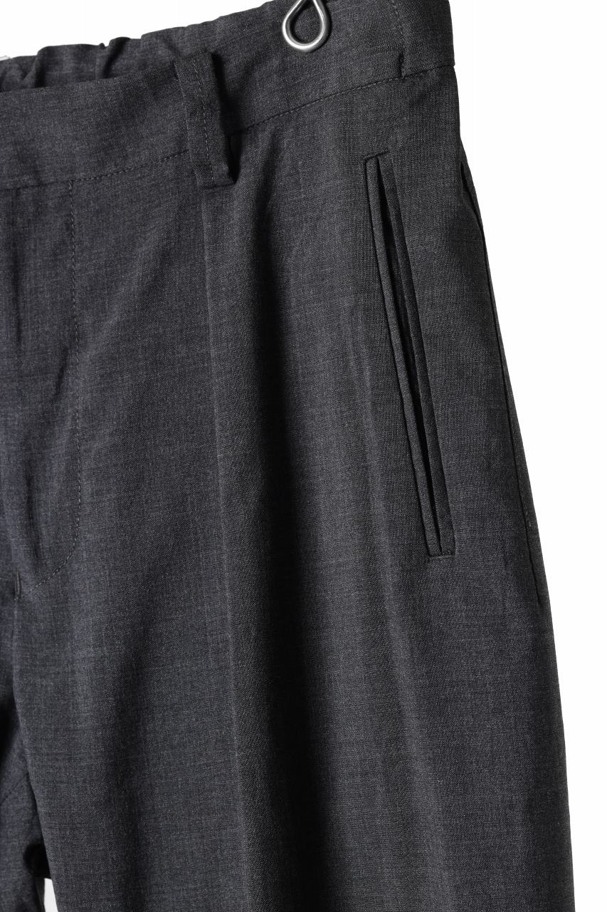 COLINA THE SLACKS / WASHABLE WOOL TROPICAL (DARK GREY) - Image 25