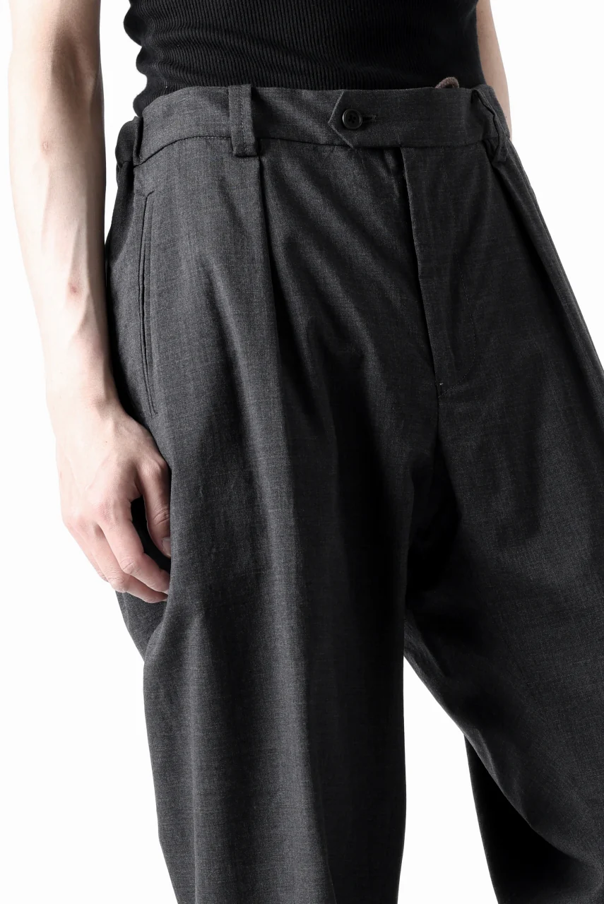 COLINA THE SLACKS / WASHABLE WOOL TROPICAL (DARK GREY) - Image 34