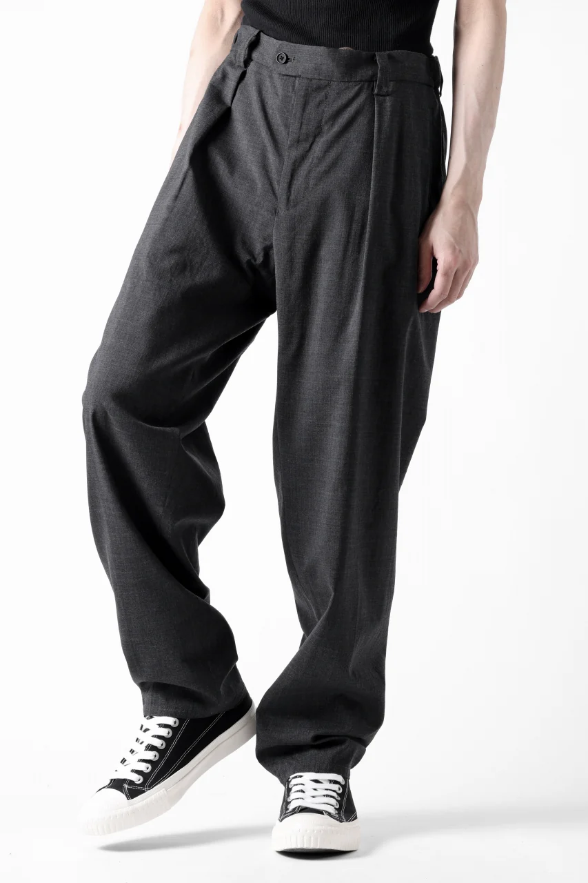 COLINA THE SLACKS / WASHABLE WOOL TROPICAL (DARK GREY) - Image 8