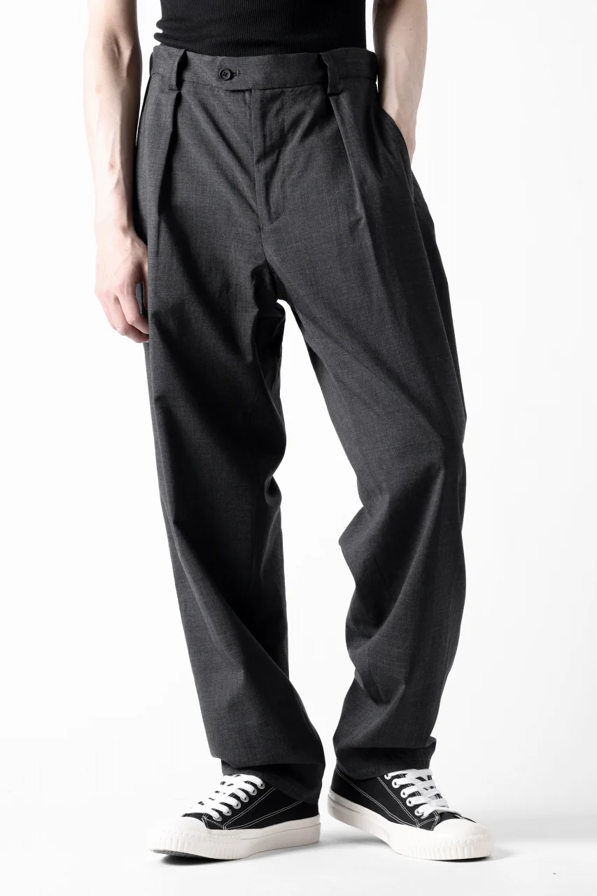COLINA THE SLACKS / WASHABLE WOOL TROPICAL (DARK GREY) - Image 9