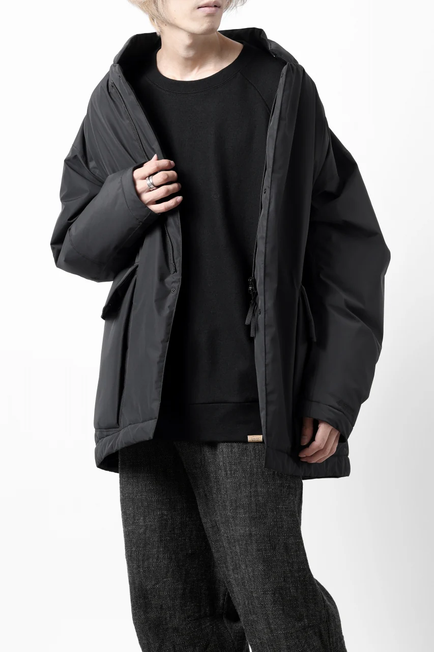 COLINA TUCK SWEAT TOP / SUPER 140s WASHABLE WOOL (BLACK) - Image 24
