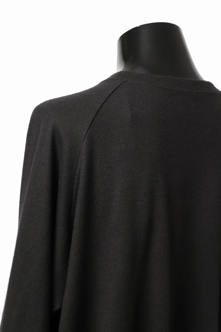 COLINA TUCK SWEAT TOP / SUPER 140s WASHABLE WOOL (EBONY) - Image 17