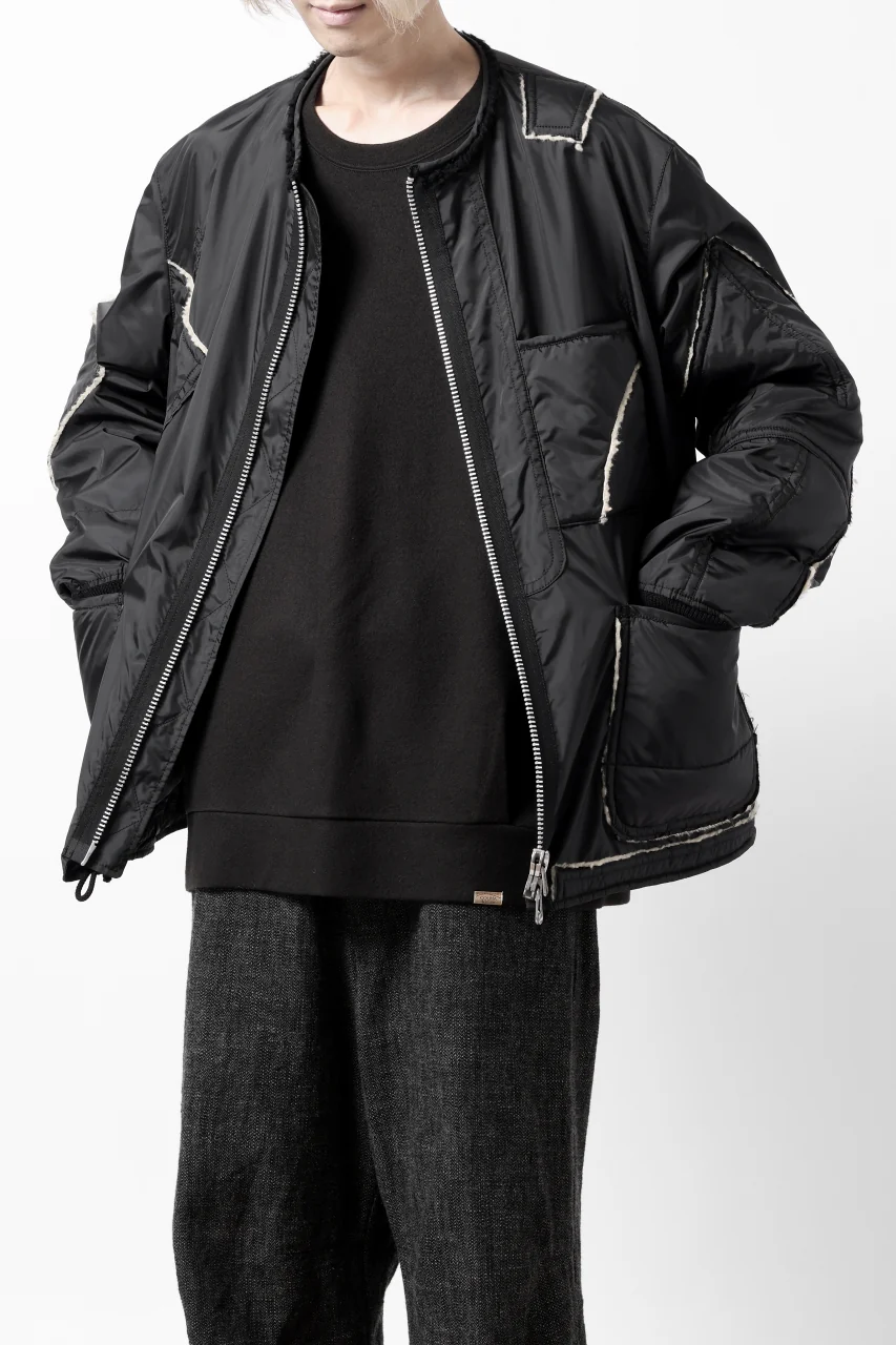 COLINA TUCK SWEAT TOP / SUPER 140s WASHABLE WOOL (EBONY) - Image 25
