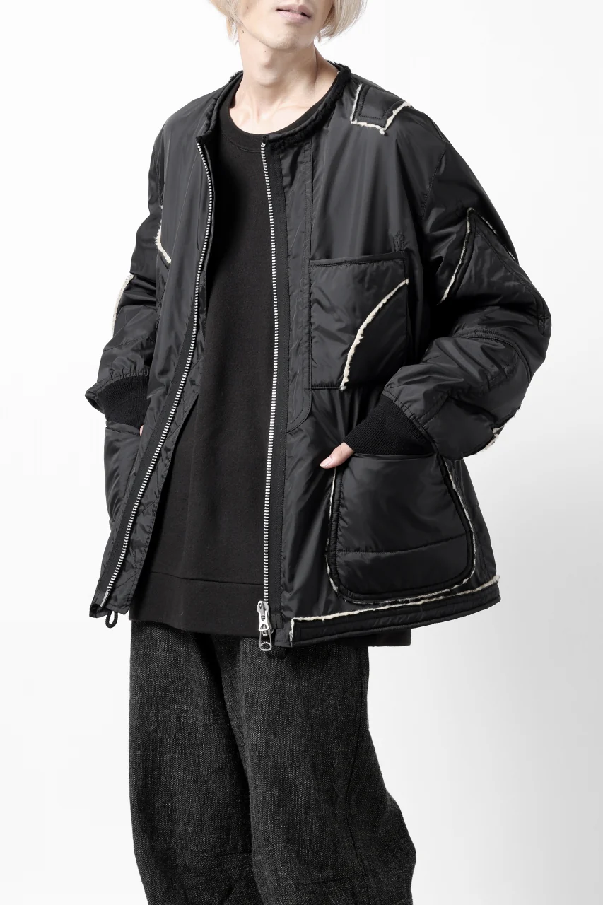 COLINA TUCK SWEAT TOP / SUPER 140s WASHABLE WOOL (EBONY) - Image 26