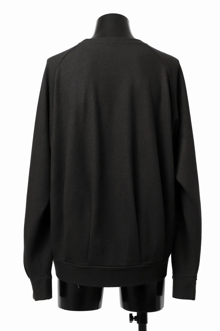 COLINA TUCK SWEAT TOPS / SUPER 140s WASHABLE WOOL (EBONY) - Image 19