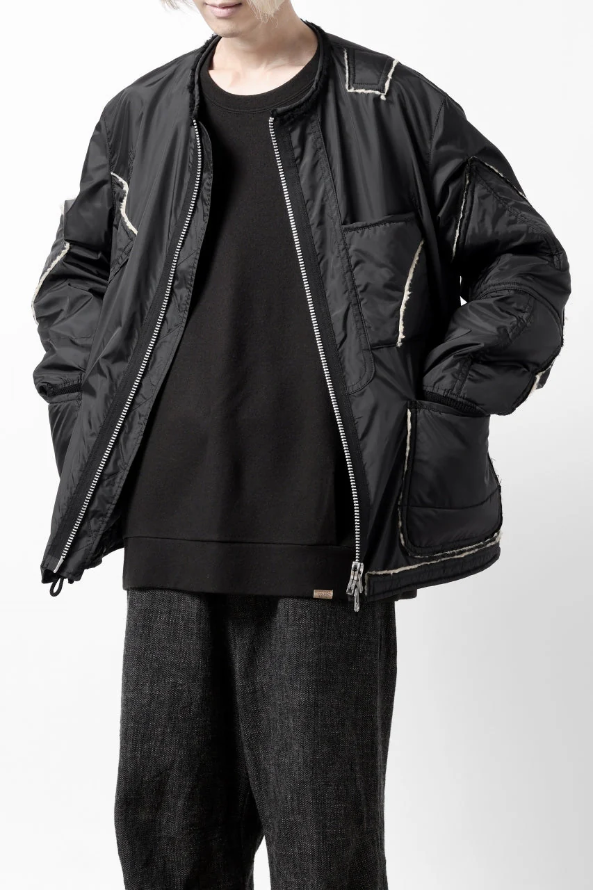 COLINA TUCK SWEAT TOPS / SUPER 140s WASHABLE WOOL (EBONY) - Image 33