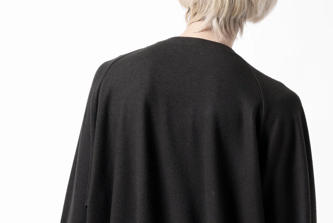 COLINA TUCK SWEAT TOPS / SUPER 140s WASHABLE WOOL (EBONY) - Image 36