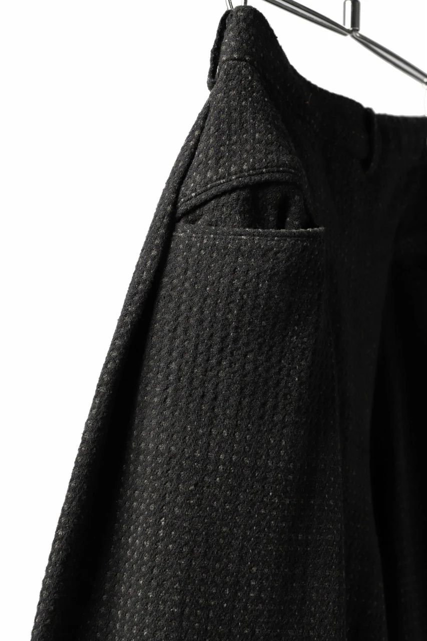 COLINA W-TUCK PANTS / LIGHT SASHIKO (ZAKURO-DYED) - Image 12