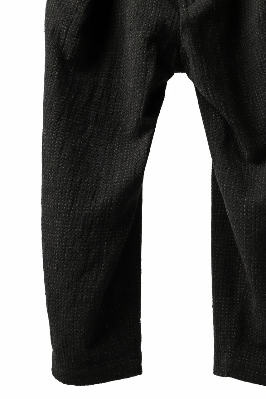 COLINA W-TUCK PANTS / LIGHT SASHIKO (ZAKURO-DYED) - Image 5