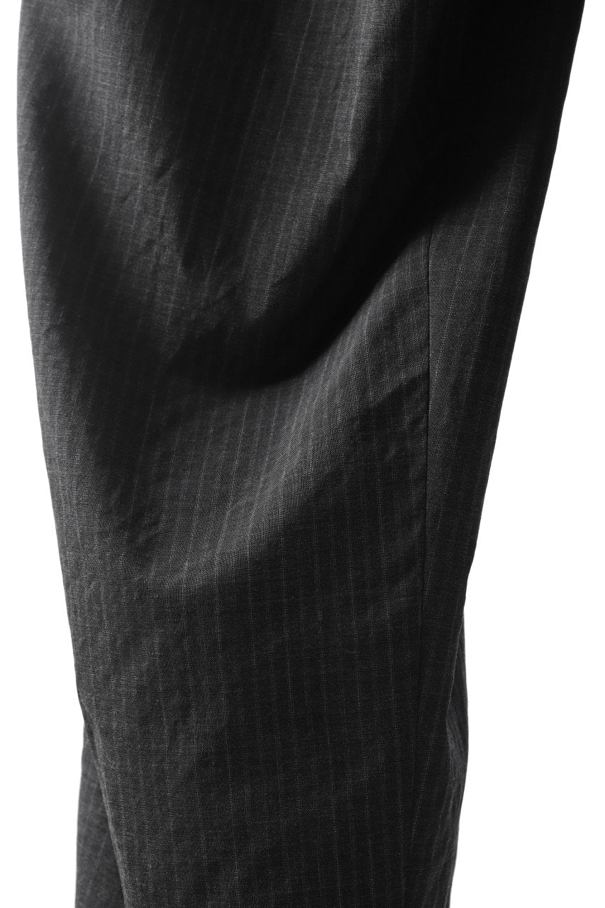COLINA W-TUCK PANTS / WASHABLE WOOL TROPICAL (STRIPE) - Image 17
