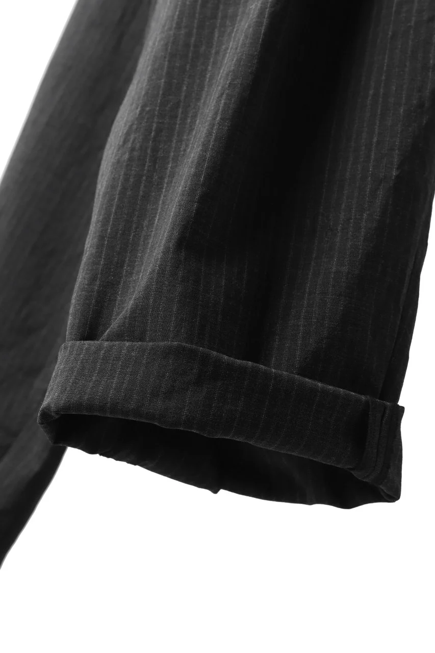 COLINA W-TUCK PANTS / WASHABLE WOOL TROPICAL (STRIPE) - Image 20