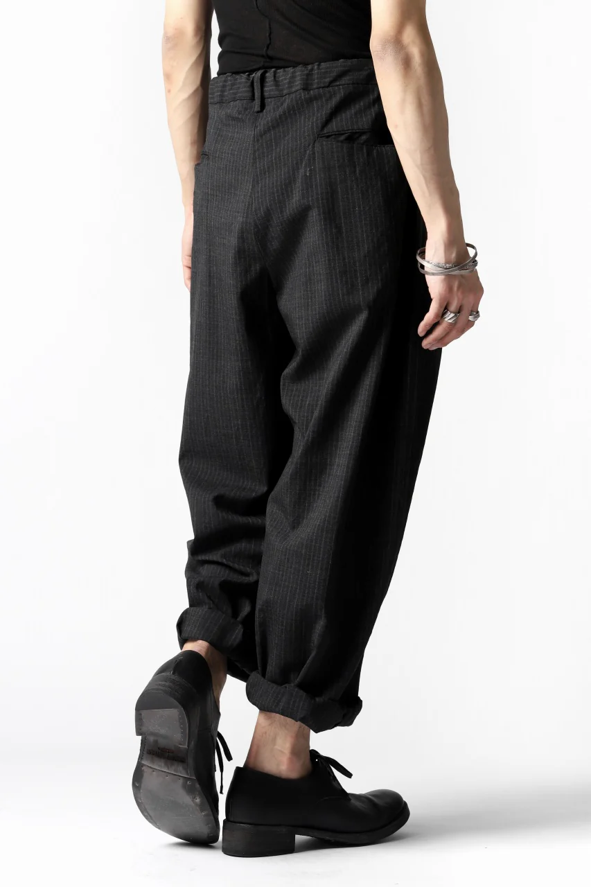 COLINA W-TUCK PANTS / WASHABLE WOOL TROPICAL (STRIPE) - Image 22