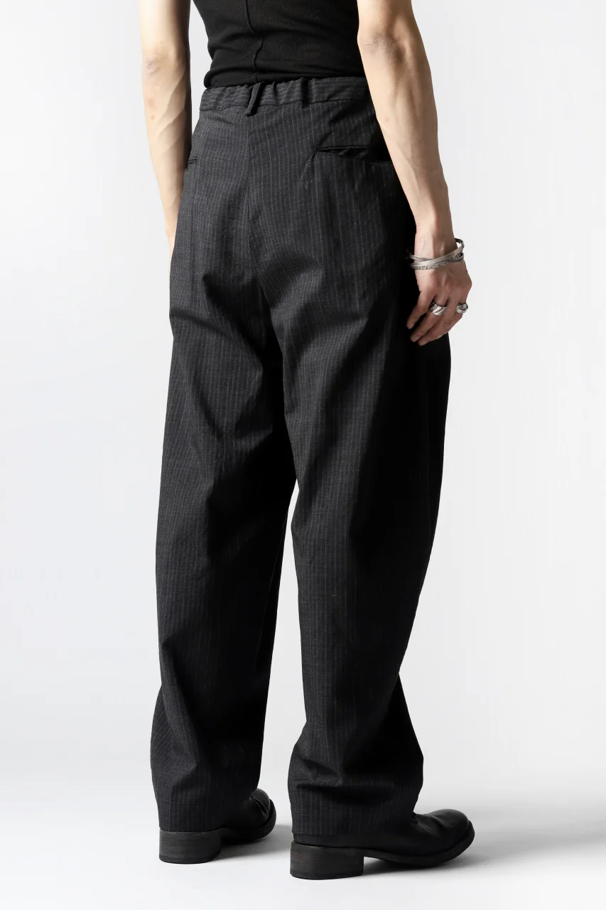COLINA W-TUCK PANTS / WASHABLE WOOL TROPICAL (STRIPE) - Image 23