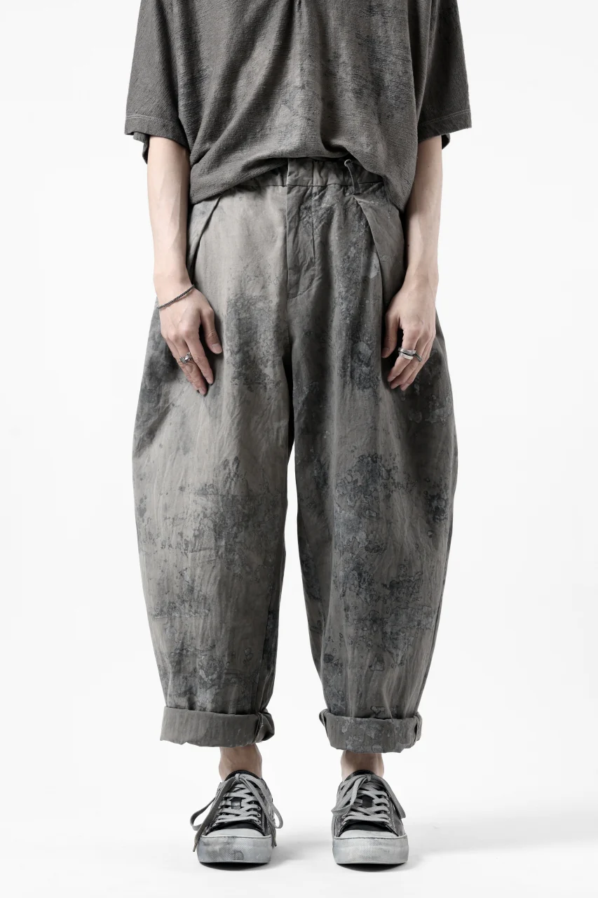 COLINA W TUCK TROUSERS / ANCIENT DYED TUSSER (DUST) - Image 2