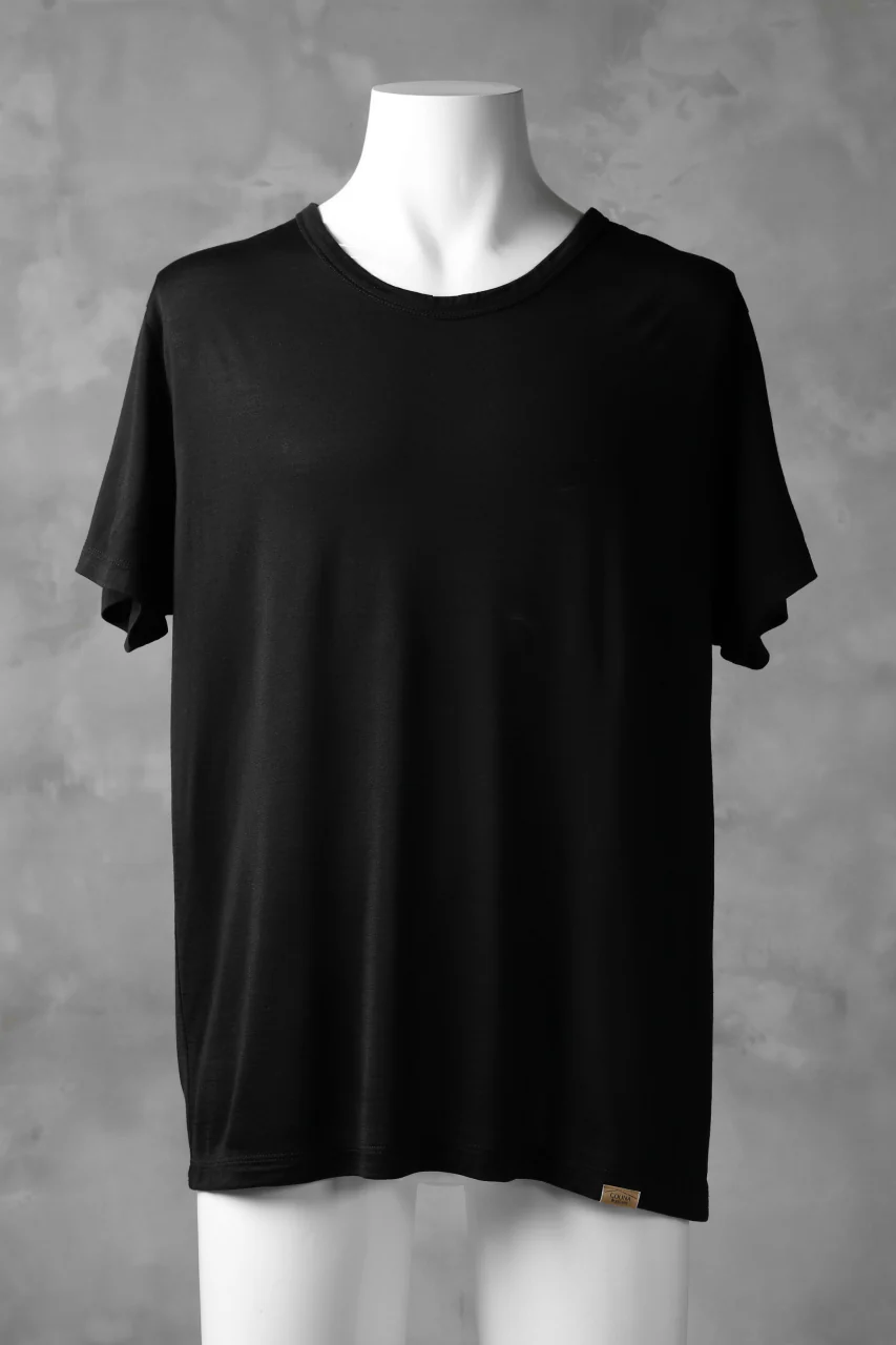 COLINA WASHABLE SILK TEE (BLACK) - Image 5