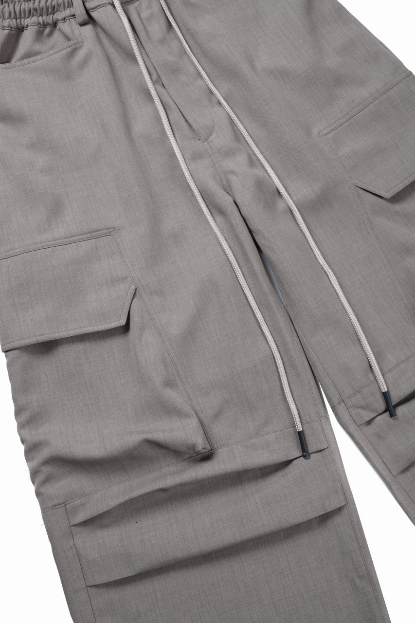 A.F ARTEFACT CARGO WIDE PANTS / PLAIN WEAVE (GREY) - Image 4