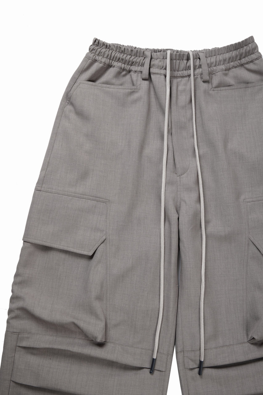 A.F ARTEFACT CARGO WIDE PANTS / PLAIN WEAVE (GREY) - Image 6