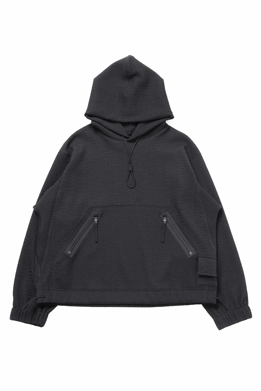 D-VEC WAFFLE KNIT PARKA (BLACK) - Image 2