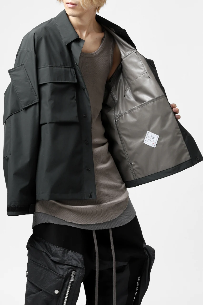 D-VEC x ALMOSTBLACK "GORETEX INFUNIUM 2L SHELL" SHIRTS JACKET (ALGIE BLACK) - Image 36