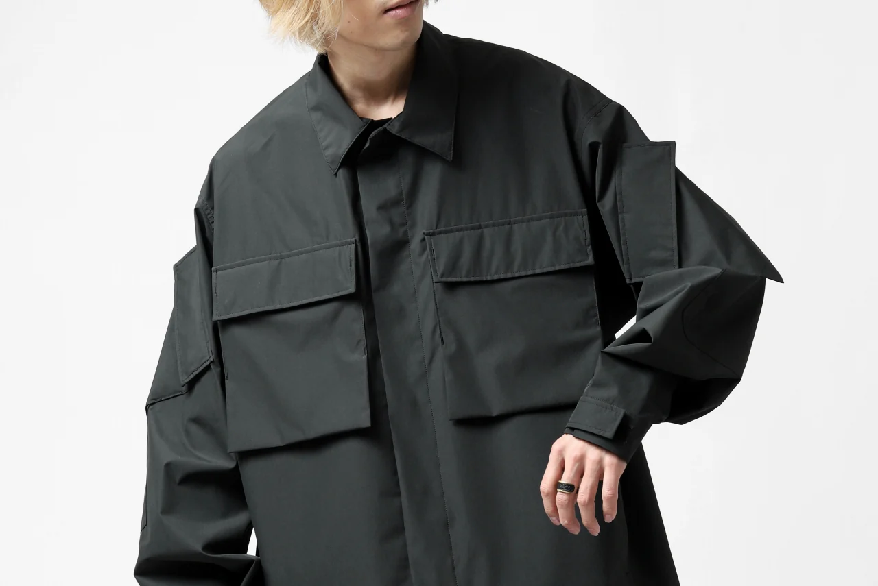 D-VEC x ALMOSTBLACK "GORETEX INFUNIUM 2L SHELL" SHIRTS JACKET (ALGIE BLACK) - Image 43
