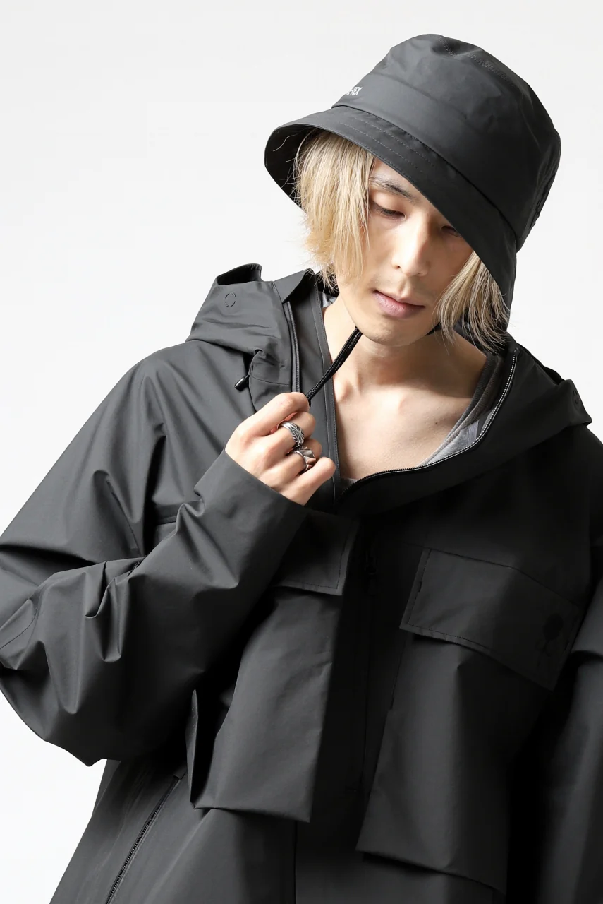 D-VEC x ALMOSTBLACK "GORETEX PRODUCT 3L SHELL" HAT (DARK GREY) - Image 22